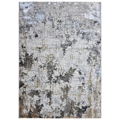 Tapete abstrato cinza, preto, castanho e bege com padrão irregular