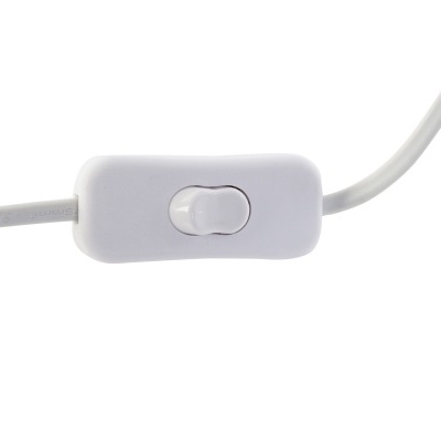 Interruptor de luz branco com cabo branco