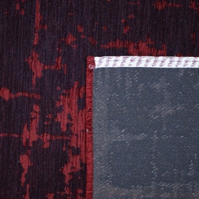 Tapete abstrato vermelho e preto com fundo antiderrapante cinza