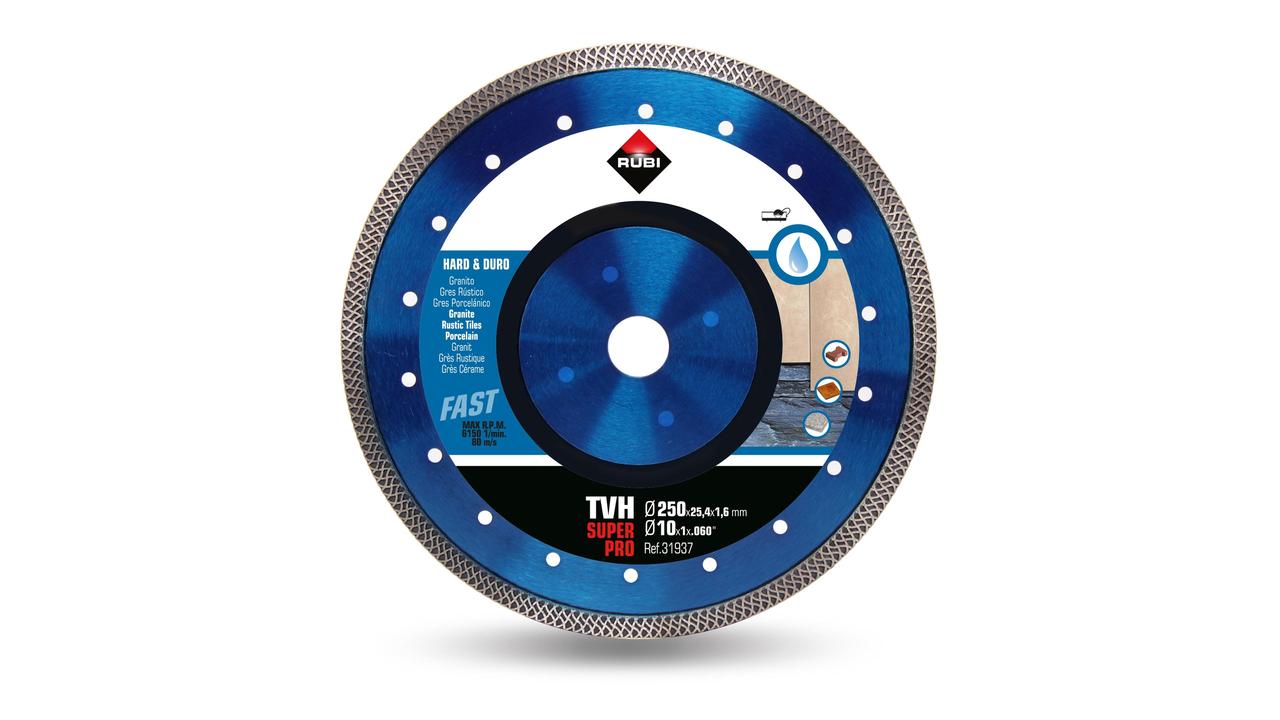 RUBI TURBO VIPER-TVH Disco diamante material duro Disco de corte azul e prateado para mármore e granito da marca RUBI