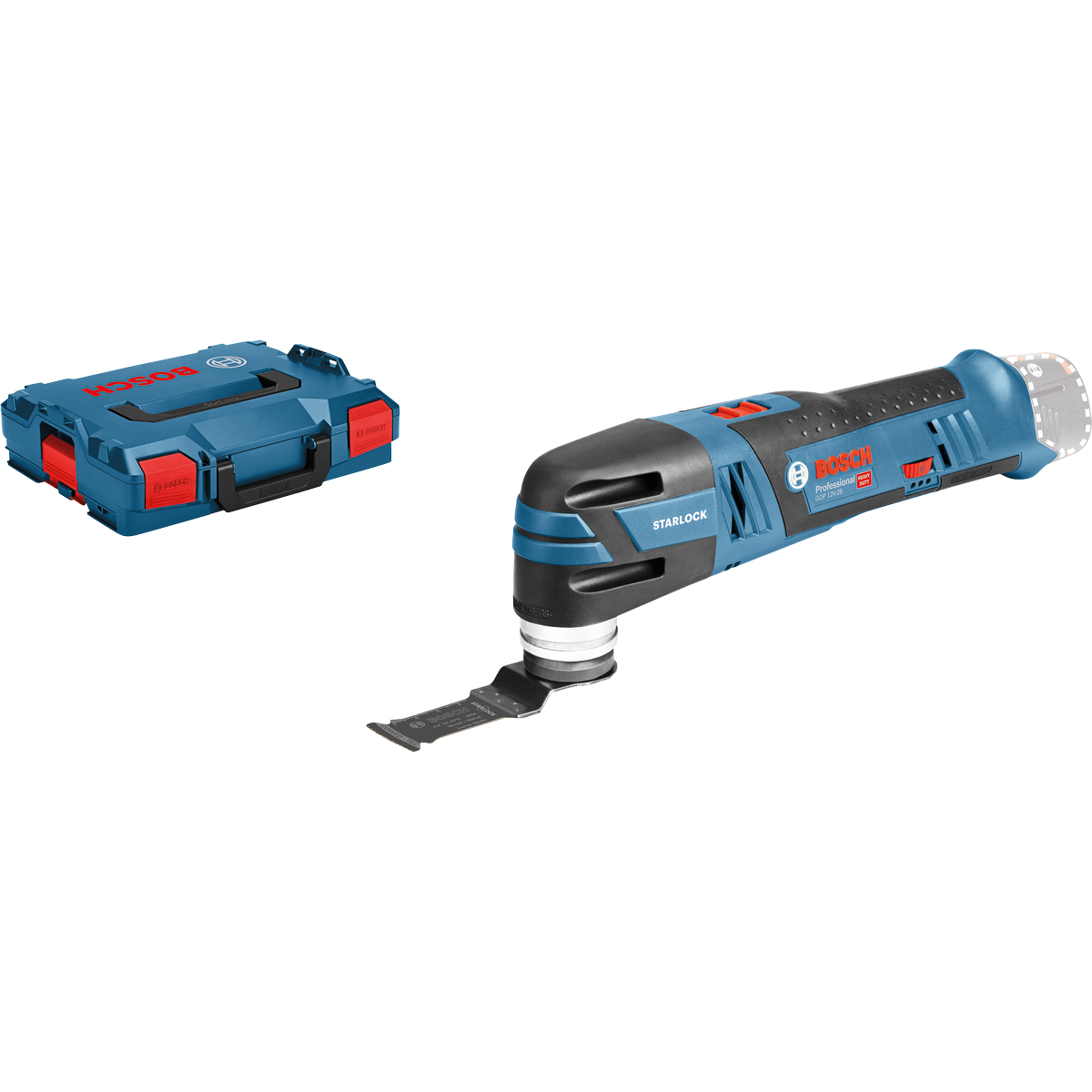 BOSCH PRO GOP 12V-28 + L-BOXX Multiferramenta Ferramenta elétrica oscilante Bosch azul com estojo rígido