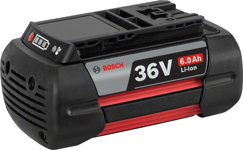 BOSCH GBA 36V 6.0AH Pack de acumuladores Bateria preta e vermelha Bosch 36V 6.0Ah Li-ion para ferramentas