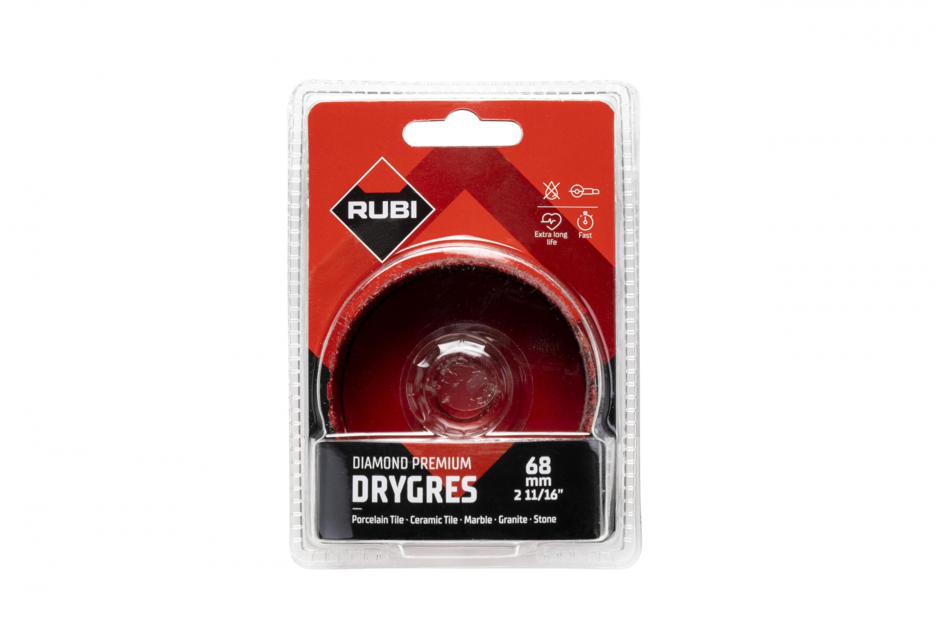RUBI DRYGRES PREMIUM 68 MM M14 Broca de diamante Disco de corte RUBI DIAMOND PREMIUM DRYGRES 68 mm em embalagem
