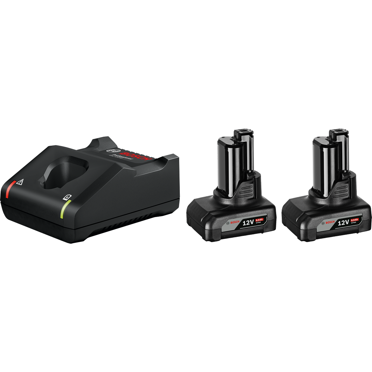 BOSCH Kit PRO de 2 Baterias GBA 12V 6.0Ah + GAL 12V-40 Carregador e duas baterias Bosch Professional 12V 6.0Ah Li-ion
