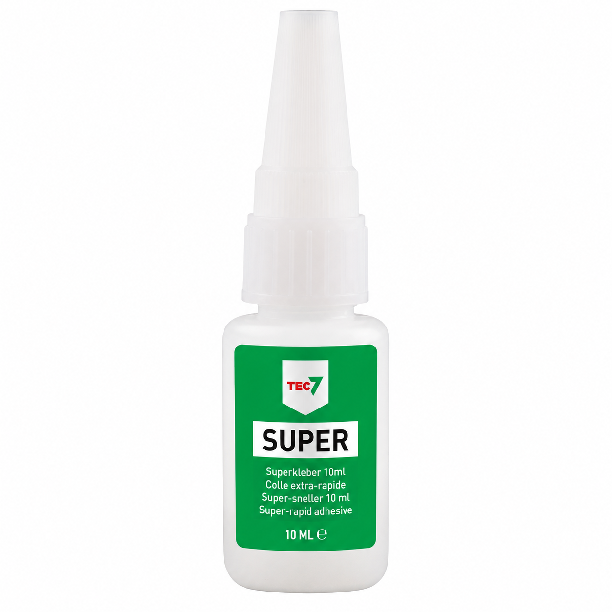 TEC7 SUPER Supercola 10ml Frasco de cola super rápido TEC7 10 ml com rótulo verde