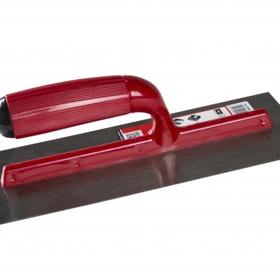 Espátula de moldar com base retangular em metal e cabo vermelho