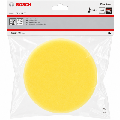 Disco de espuma amarelo Bosch GPO 14 CE embalado