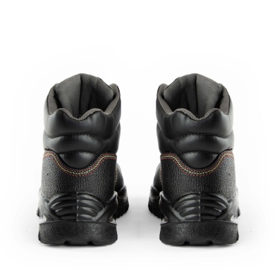 Botas de proteção pretas, vista traseira