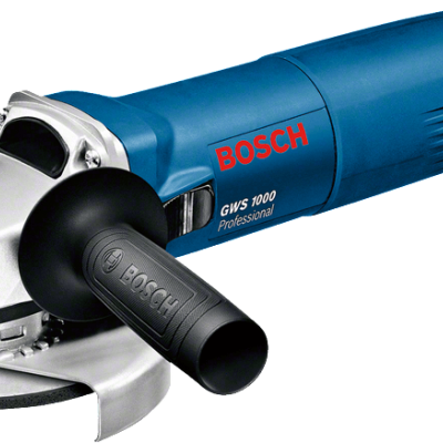 Esmerilhadora angular Bosch azul e cinza com disco abrasivo