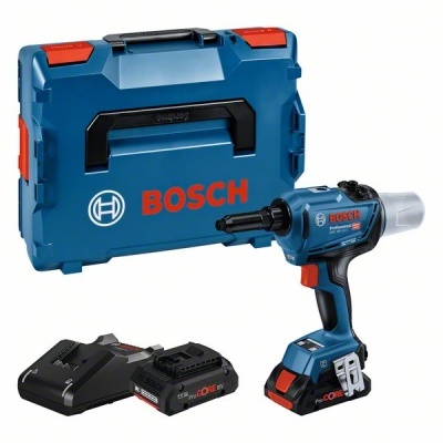 Conjunto de chave de impacto Bosch com mala, bateria e carregador.