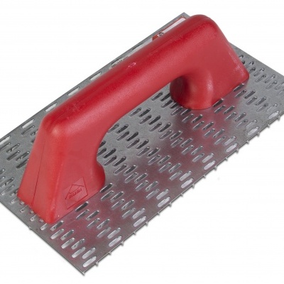 Raspador de tinta com base metálica e pega vermelha