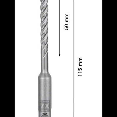 Broca metálica com ponta azul, diâmetro 6,0 mm e 115 mm de comprimento