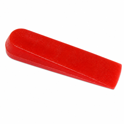 Calço de porta vermelho de plástico ou borracha