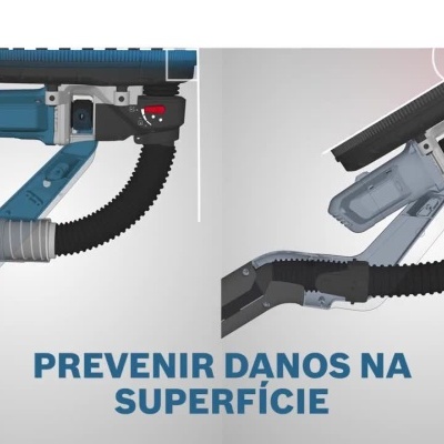Ferramenta de lixamento Bosch em uso para restaurar parede