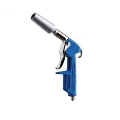 Pistola de sopro azul com bico metálico