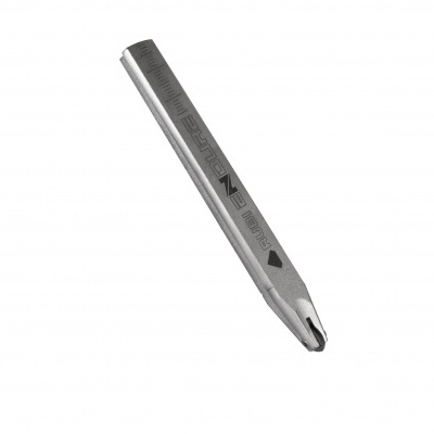 Tira pinos metálico prateado com textura canelada