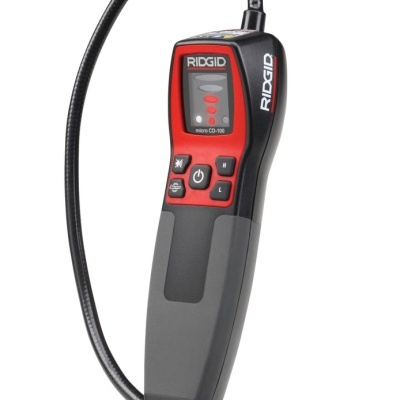 Detector eletrónico RIDGID Micro CD-100 preto e vermelho com cabo flexível