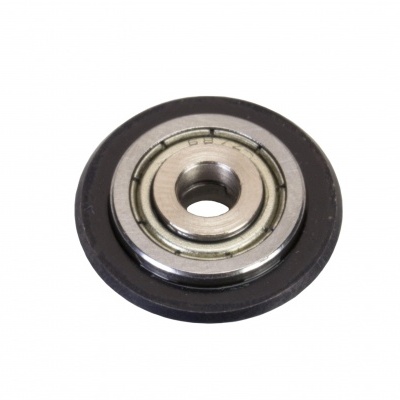 Roda de esferas preta com rolamento metálico