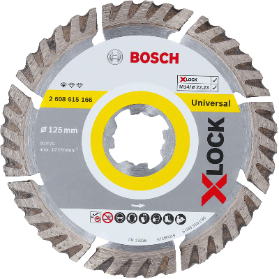 Disco de corte Bosch Universal X-LOCK com dentes metálicos revestidos