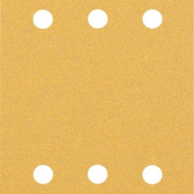 Painel quadrado amarelo mostarda com furos brancos