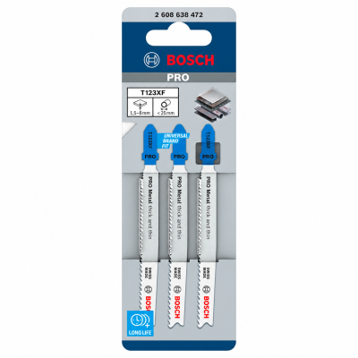 Conjunto de lâminas de serra Bosch PRO T123XF para metal