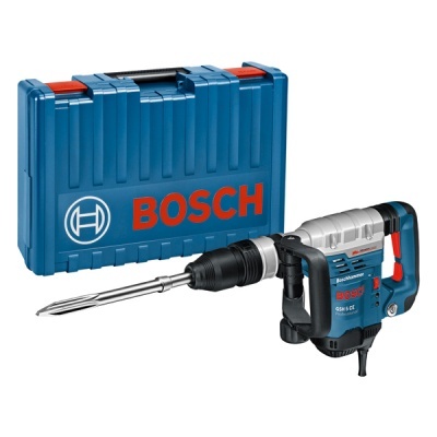 Martelo elétrico Bosch azul com maleta plástica azul