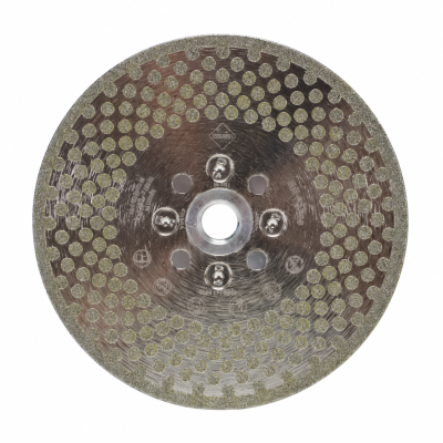 Disco de corte metálico circular com pontos diamantados