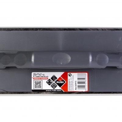 raspador de plástico cinza com punho