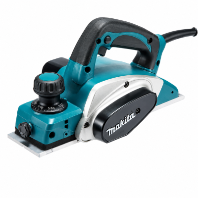 Aparafusadora elétrica azul e preta Makita com roda ajustável e cabo preto