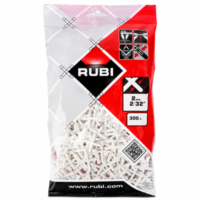 Pacote de espaçadores de azulejos brancos RUBI 2 mm 2/32 300 unidades