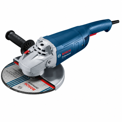 Máquina de cortar Bosch Professional GWS 20 azul e preto com disco de corte