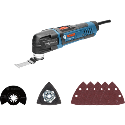 Ferramenta multifunções Bosch Professional GOP 30-28 com acessórios e lixas