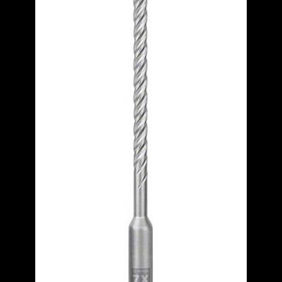 Broca longa metálica espiral com ponta azul e marcação 7X