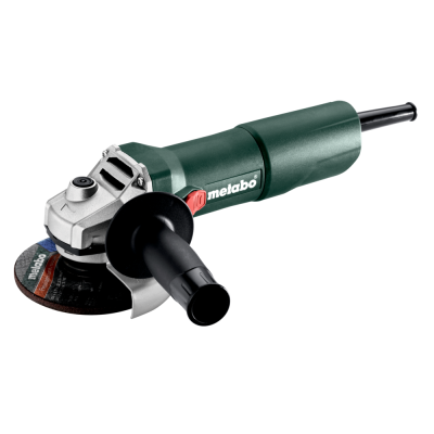 Esmeriladora angular Metabo verde e preto com disco abrasivo
