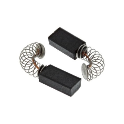 Dois carbon brushes retangulares pretos com molas metálicas