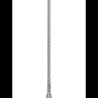 Broca de metal prateada com ponta azul