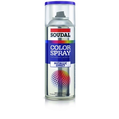 Lata de spray de tinta metálica SOUDAL color spray
