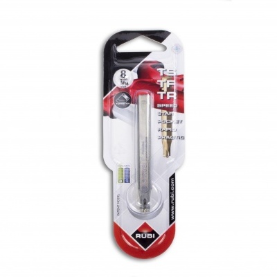 Estilete RUBI em embalagem branca, vermelha e preta