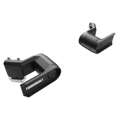 Suportes para escada negros com texto TOUGHBUILT