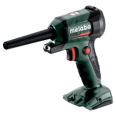 Pistola de ar quente Metabo BP 18 LTX BL verde e preta com detalhes vermelhos