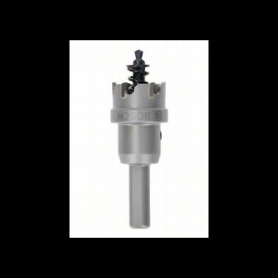 Broca de aço cinza com ponta preta e inscrição BOSCH