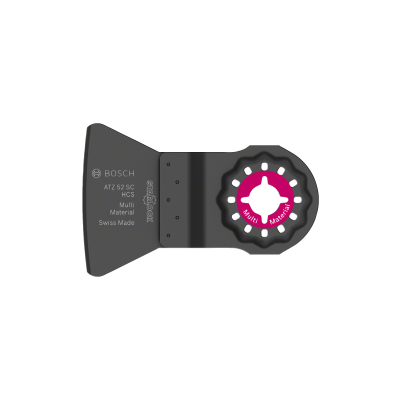 Acessório de lâmina oscilante preta BOSCH ATZ 52 SC Multi Master em aço com selo rosa