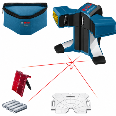 Conjunto BOSCH GTL 3 Professional com nível laser e acessórios