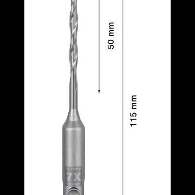 Broca metálica revestida, 4,0 mm de diâmetro, com medidas e gravação