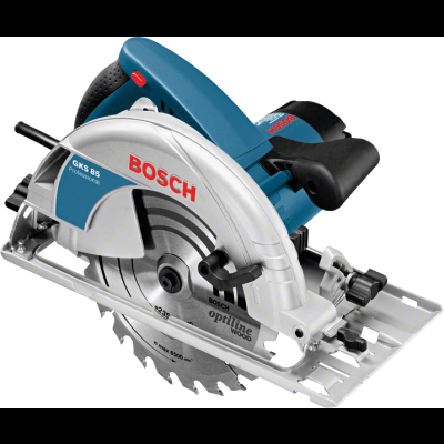 Serra circular Bosch GKS 85 azul e cinza com lâmina metálica