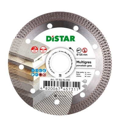 Disco de corte DISTAR para porcelânico e grés, 125 mm