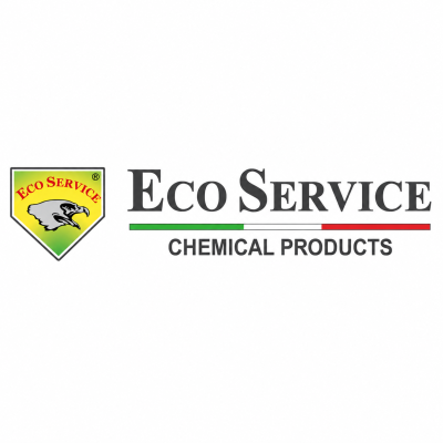Logótipo Eco Service produtos químicos com triângulo e cabeça de águia