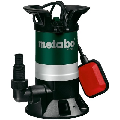 Bomba de água submersível Metabo PS 750 S com flutuador vermelho