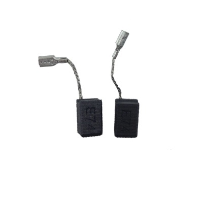 Par de escovas de carvão com cabos de metal