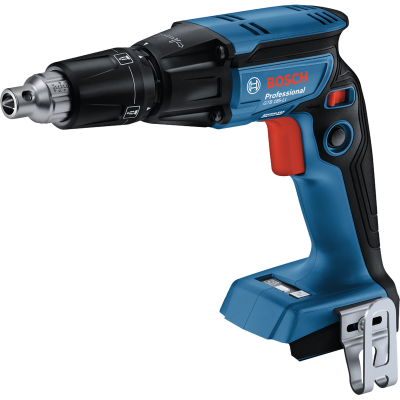 Aparafusadora elétrica Bosch Professional azul e preta com botão vermelho